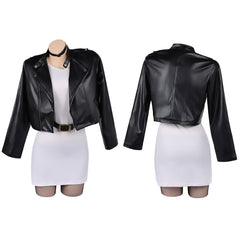 Cosplay Costume Tayama Smoking Behind the Supermarket with You(2026) Anime Cosplay Tenue Noire et Blanche Femme