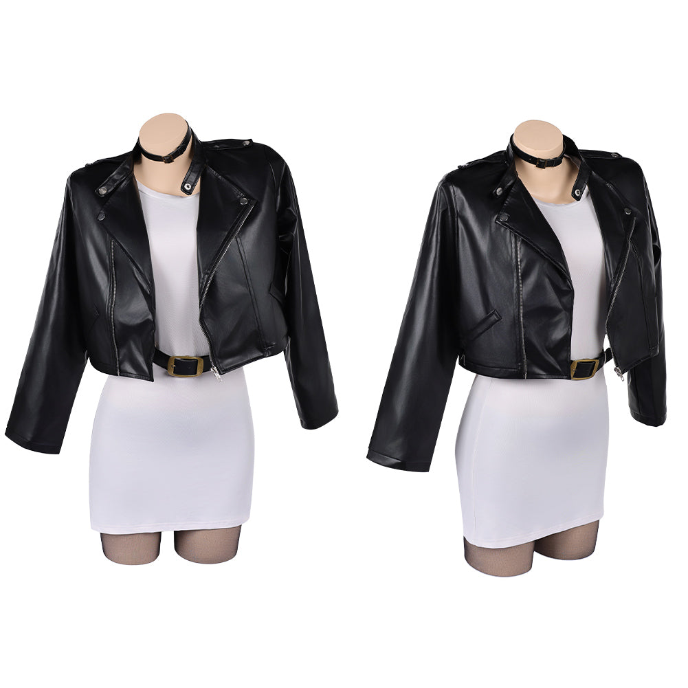 Cosplay Costume Tayama Smoking Behind the Supermarket with You(2026) Anime Cosplay Tenue Noire et Blanche Femme