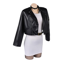 Cosplay Costume Tayama Smoking Behind the Supermarket with You(2026) Anime Cosplay Tenue Noire et Blanche Femme