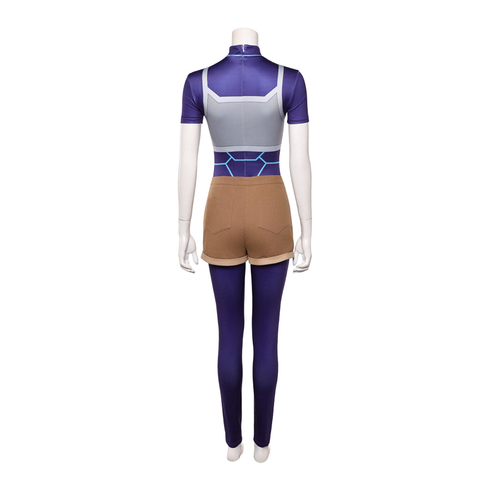 Cosplay Costume Tech Jacket Invincible 4(2026) TV Cosplay Tenue Bleue et Brune Femme
