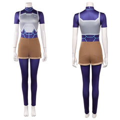 Cosplay Costume Tech Jacket Invincible 4(2026) TV Cosplay Tenue Bleue et Brune Femme