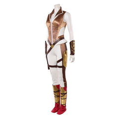 Cosplay Costume Teela Les Maîtres de l'Univers(2026) Film Cosplay Tenue Dorée et Blanche Femme