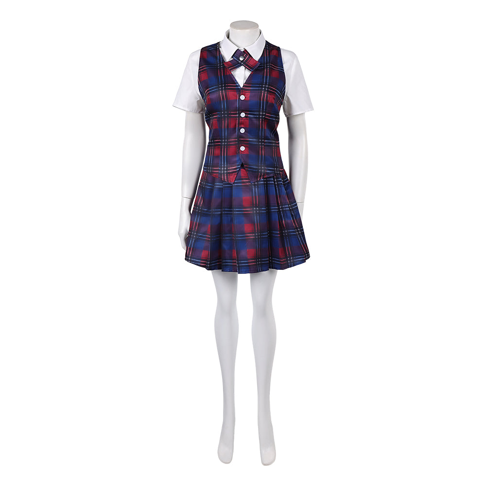 Cosplay Costume Tegan Coven Academy(2026) TV Cosplay Unifrome Bleue et Rouge Femme
