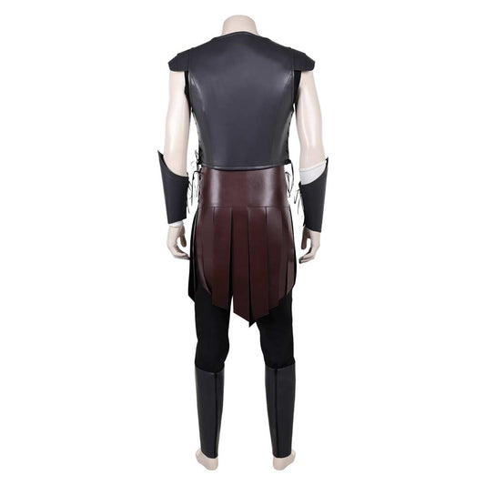 Cosplay Costume Telemachus The Odyssey(2026) Film Cosplay Tenue Noire de Cuir Homme