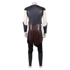 Cosplay Costume Telemachus The Odyssey(2026) Film Cosplay Tenue Noire de Cuir Homme