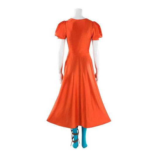 Cosplay Costume The Bride Frankenstein Film Cosplay Tenue Orange et Bleue Femme