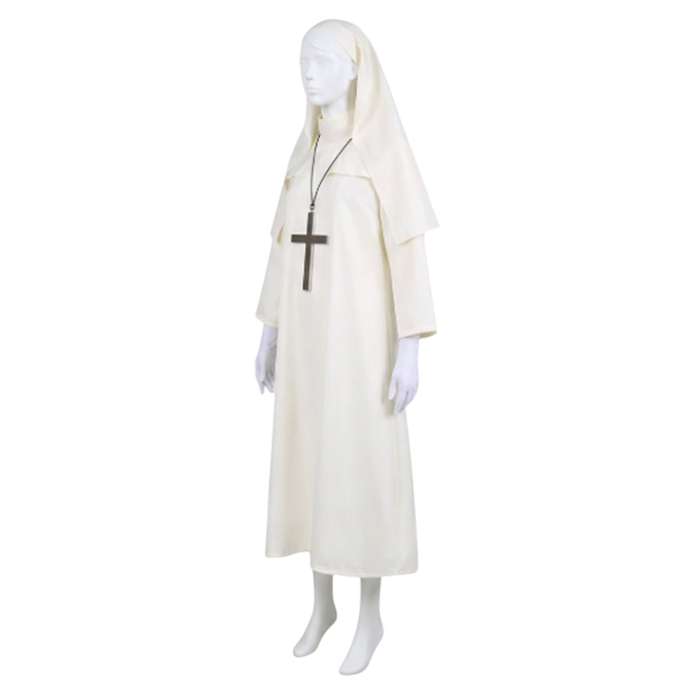 Cosplay Costume The Nun Conjuring Film Cosplay Robe Blanche Femme
