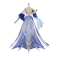 Cosplay Costume The Tsaritsa Genshin Impact Jeu Cosplay Robe Blanche et Bleue Femme