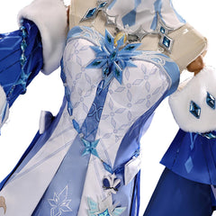 Cosplay Costume The Tsaritsa Genshin Impact Jeu Cosplay Robe Blanche et Bleue Femme
