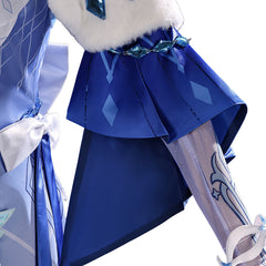 Cosplay Costume The Tsaritsa Genshin Impact Jeu Cosplay Robe Blanche et Bleue Femme