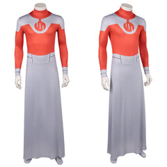Cosplay Costume Thragg Invincible 4(2026) TV Cosplay Combinaison Rouge et Grise Tenue Homme