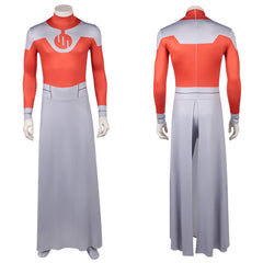 Cosplay Costume Thragg Invincible 4(2026) TV Cosplay Combinaison Rouge et Grise Tenue Homme