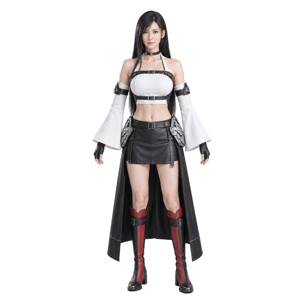 Cosplay Costume Tifa Lockhart Final Fantasy VII Revelation(2027) Jeu Cosplay Tenue Noire Femme