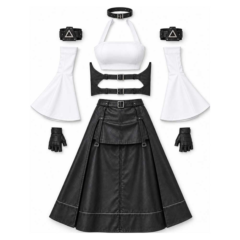 Cosplay Costume Tifa Lockhart Final Fantasy VII Revelation(2027) Jeu Cosplay Tenue Noire Femme