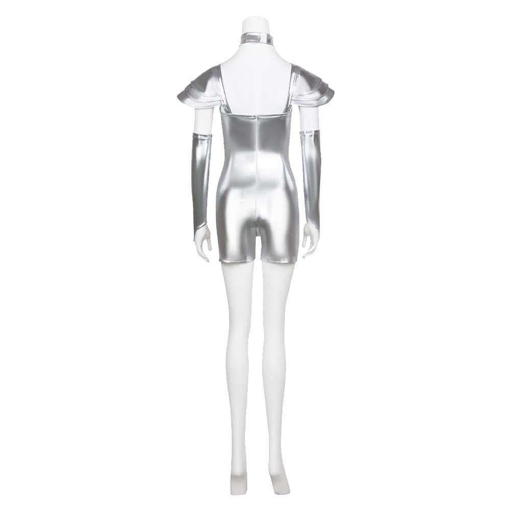Cosplay Costume Tin Man Le Magicien d'Oz Film Cosplay Combinaison Argentée Femme