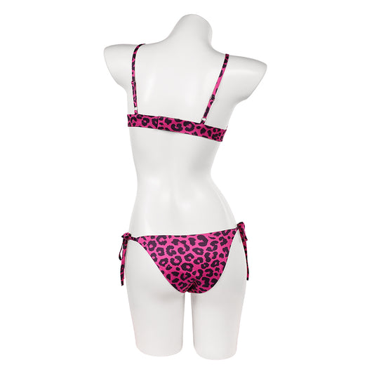 Cosplay Costume Tommy Lucia Caminos GTA(2026) Jeu Cosplay Maillot de Bain Bikini Rose à Imprimé Léopard Femme