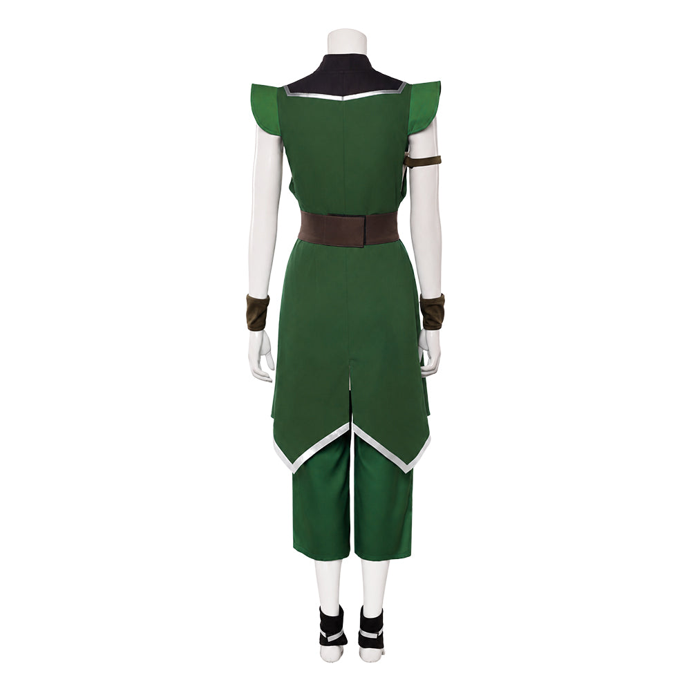 Cosplay Costume Toph Beifong Avatar Aang: The Last Airbender(2026) Film Cosplay Tenue Verte Femme