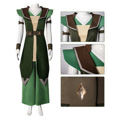 Cosplay Costume Toph Beifong Avatar Aang: The Last Airbender(2026) Film Cosplay Tenue Verte Femme Ver.3