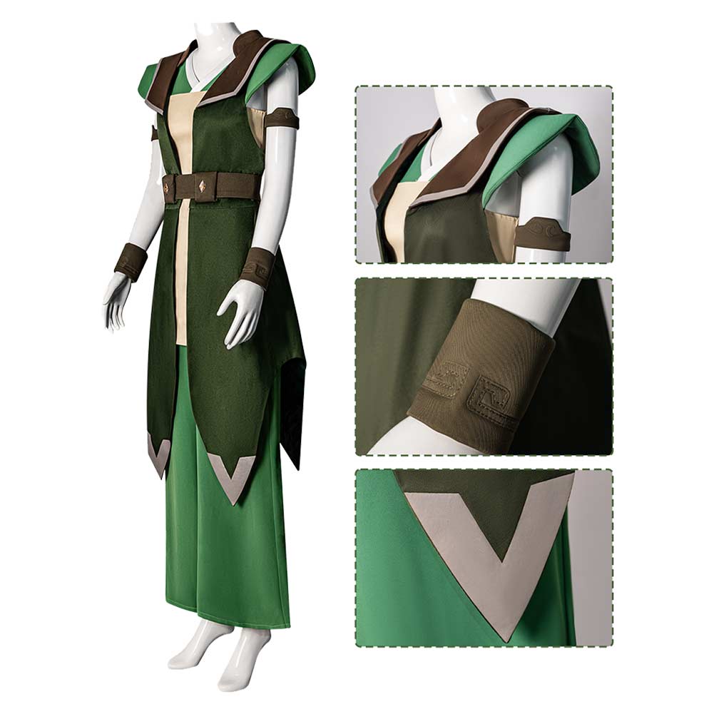 Cosplay Costume Toph Beifong Avatar Aang: The Last Airbender(2026) Film Cosplay Tenue Verte Femme Ver.3