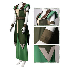 Cosplay Costume Toph Beifong Avatar Aang: The Last Airbender(2026) Film Cosplay Tenue Verte Femme Ver.3