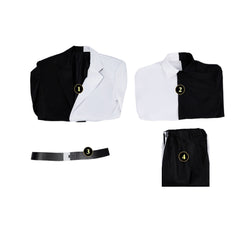 Cosplay Costume Two-Face Absolute Two-Face Manga Cosplay Tenue Blanche et Noire Homme