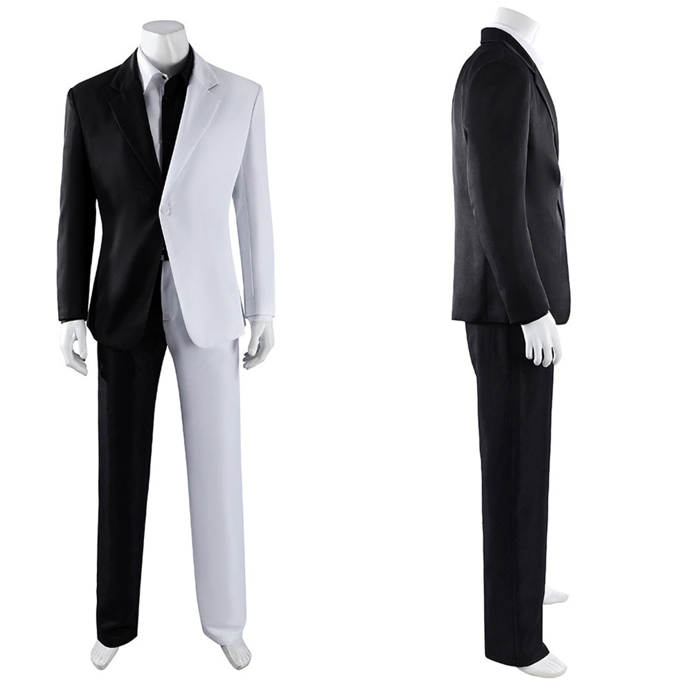 Cosplay Costume Two-Face Absolute Two-Face Manga Cosplay Tenue Blanche et Noire Homme