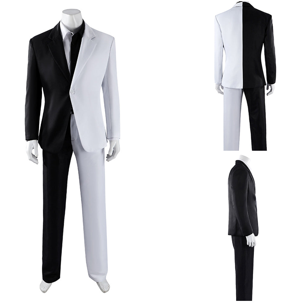 Cosplay Costume Two-Face Absolute Two-Face Manga Cosplay Tenue Blanche et Noire Homme
