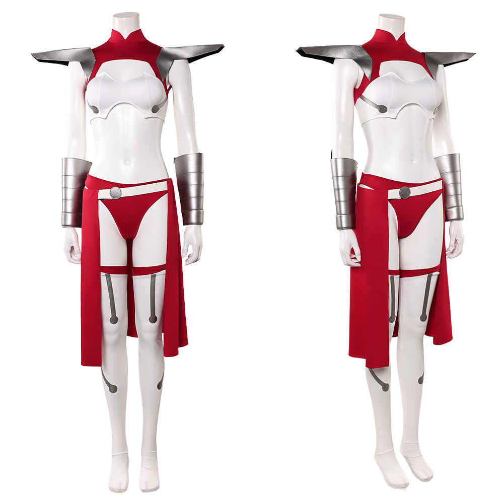 Cosplay Costume Universa Invincible 4(2026) TV Cosplay Tenue Rouge et Blanche Femme