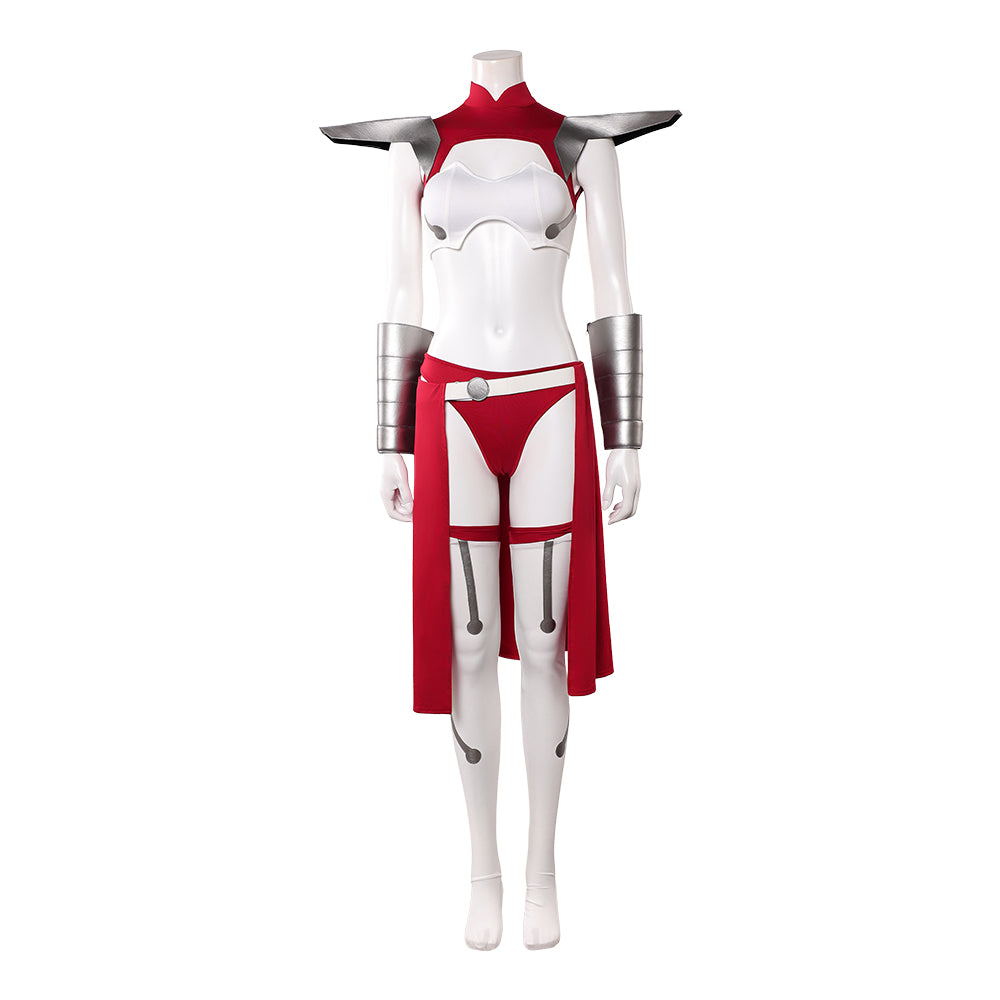 Cosplay Costume Universa Invincible 4(2026) TV Cosplay Tenue Rouge et Blanche Femme