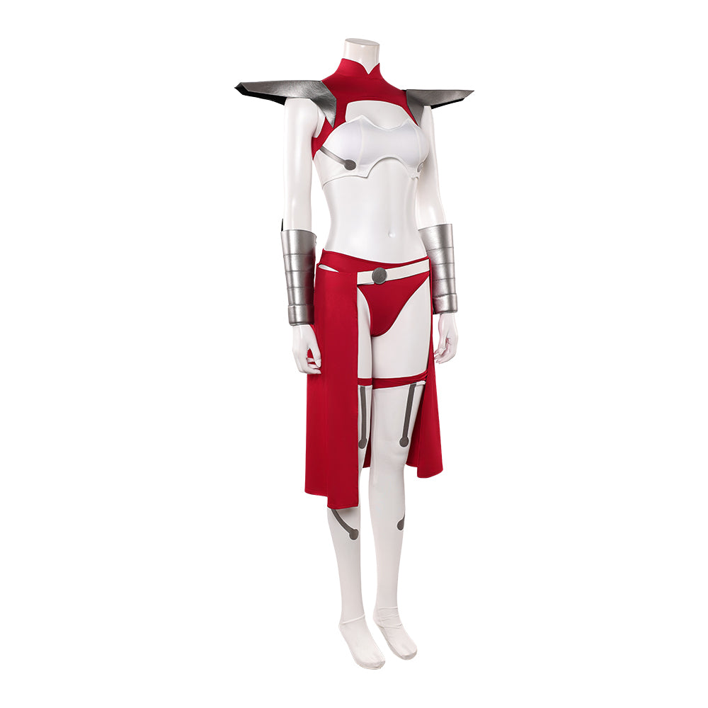 Cosplay Costume Universa Invincible 4(2026) TV Cosplay Tenue Rouge et Blanche Femme
