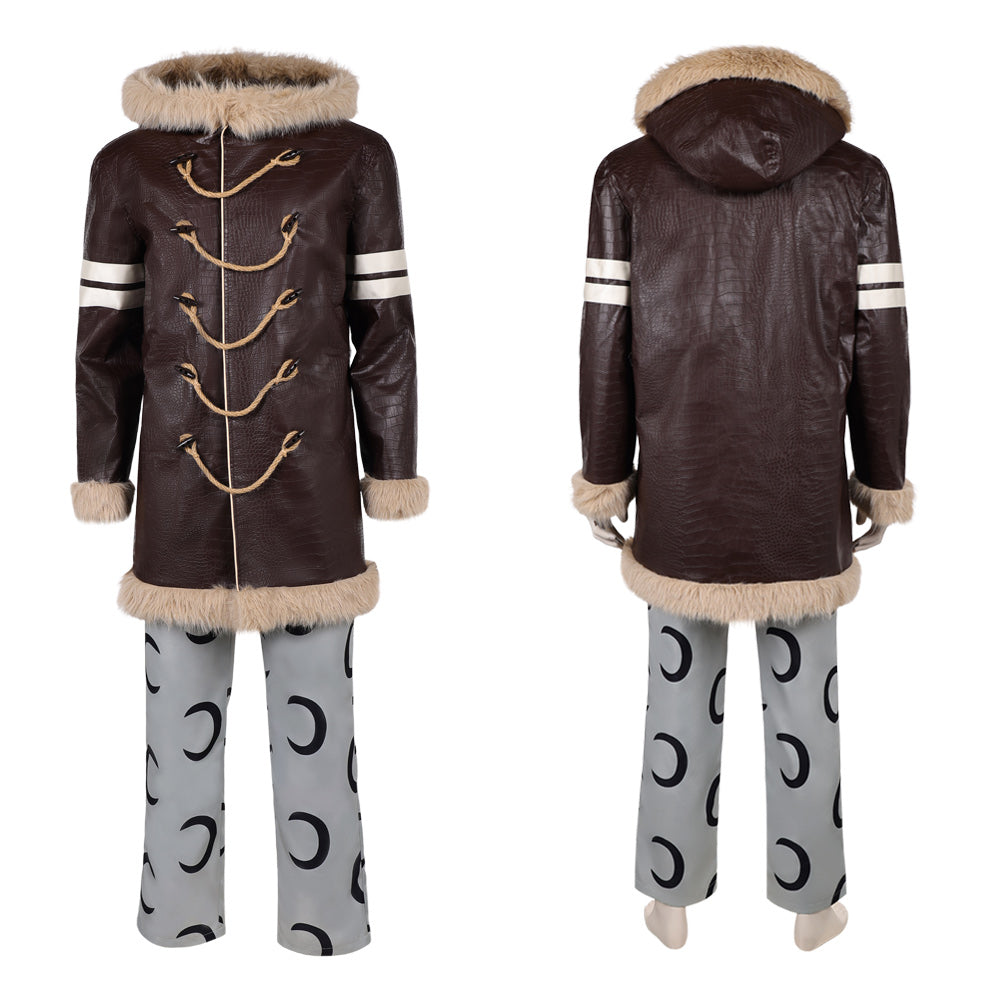 Cosplay Costume Usopp One Piece Live Action 2(2026) TV Cosplay Tenue Brune et Grise Homme