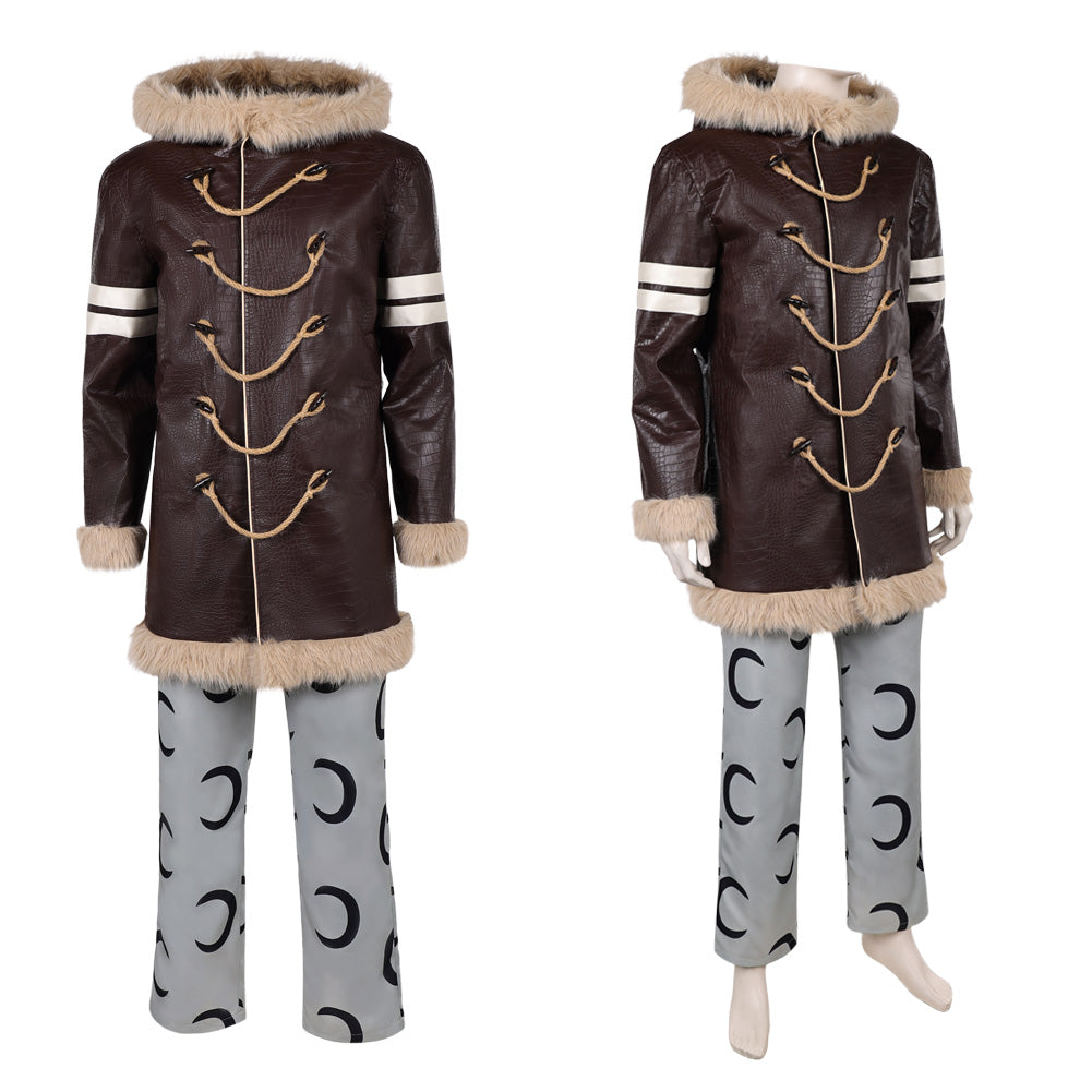 Cosplay Costume Usopp One Piece Live Action 2(2026) TV Cosplay Tenue Brune et Grise Homme