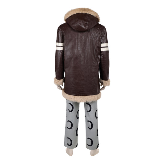 Cosplay Costume Usopp One Piece Live Action 2(2026) TV Cosplay Tenue Brune et Grise Homme