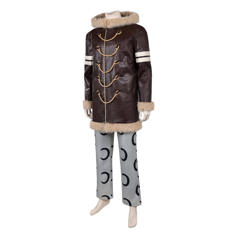 Cosplay Costume Usopp One Piece Live Action 2(2026) TV Cosplay Tenue Brune et Grise Homme