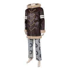 Cosplay Costume Usopp One Piece Live Action 2(2026) TV Cosplay Tenue Brune et Grise Homme