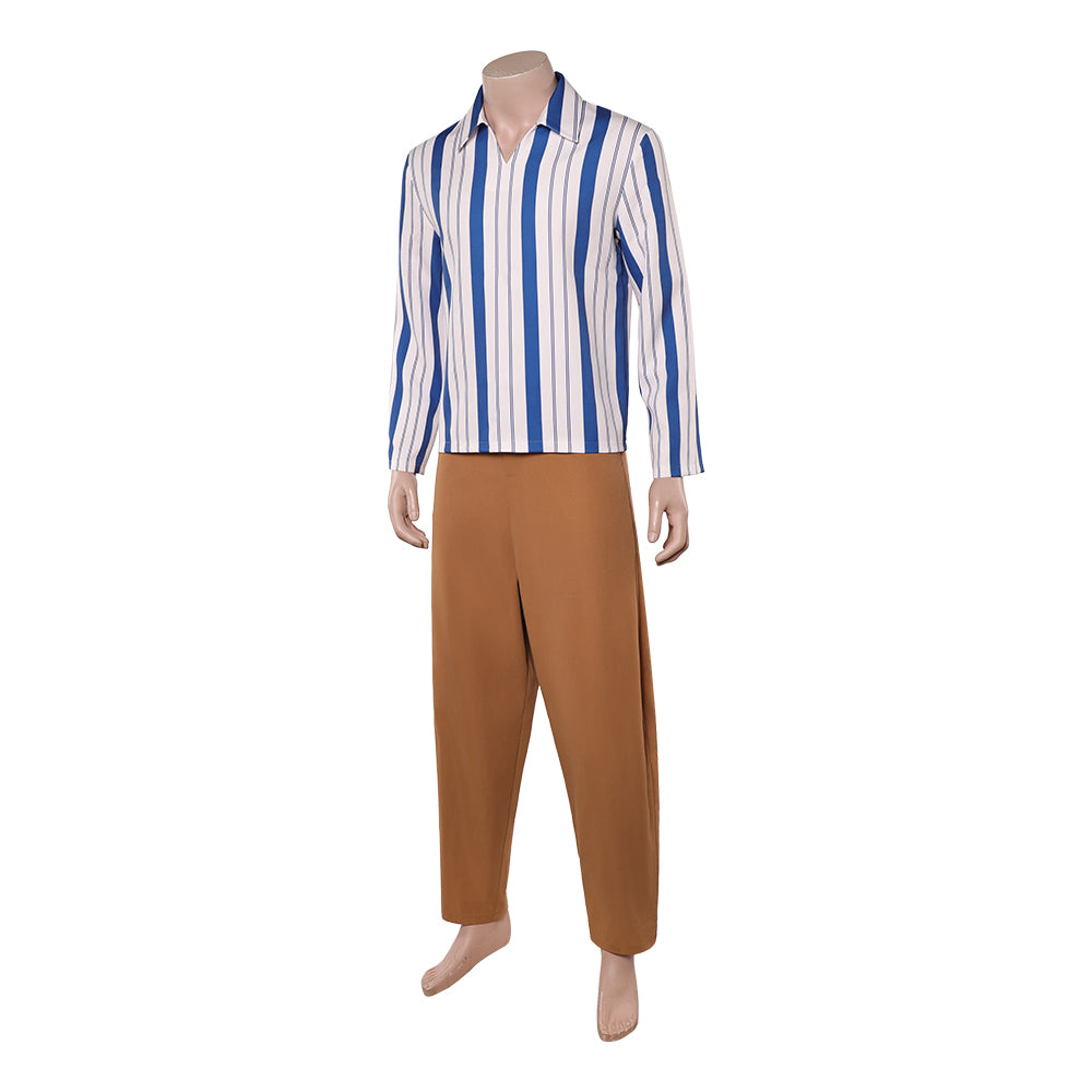 Cosplay Costume Usopp One Piece Live Action 2(2026) TV Cosplay Tenue Rayée Homme