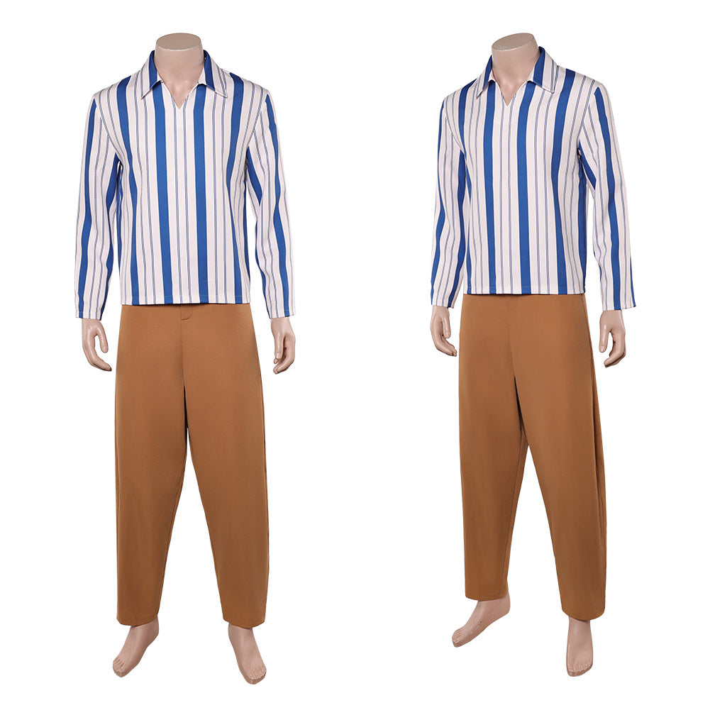 Cosplay Costume Usopp One Piece Live Action 2(2026) TV Cosplay Tenue Rayée Homme