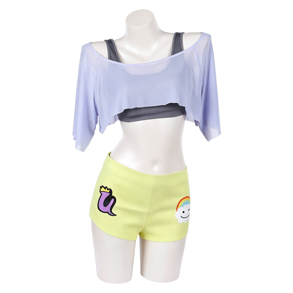 Cosplay Costume Uta One Piece: Heroines(2026) Anime Cosplay Tenue Grise et Jaune Femme