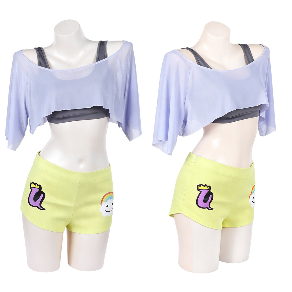 Cosplay Costume Uta One Piece: Heroines(2026) Anime Cosplay Tenue Grise et Jaune Femme
