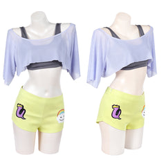 Cosplay Costume Uta One Piece: Heroines(2026) Anime Cosplay Tenue Grise et Jaune Femme