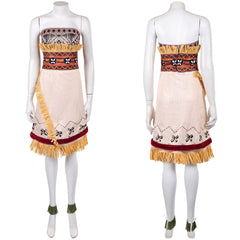 Cosplay Costume Vaiana La Légende du Bout du Monde(2026) Film Cosplay Robe Beige Femme
