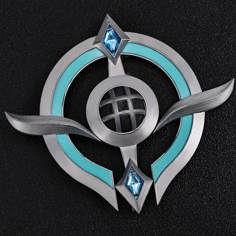 Cosplay Costume Vodyanitsa Genshin Impact Jeu Cosplay Tenue Blanche et Bleue Femme