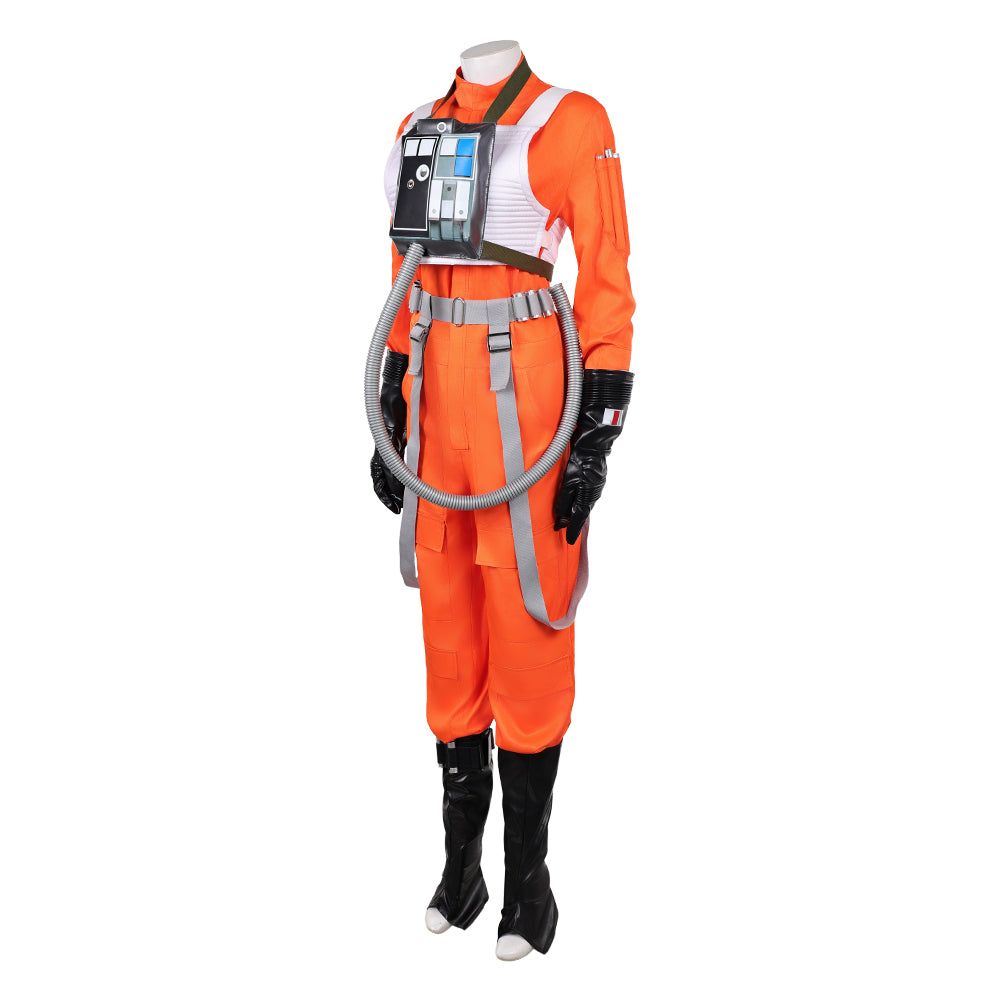Cosplay Costume Ward The Mando and Grogu(2026) Film Cosplay Combinaison Orange Femme