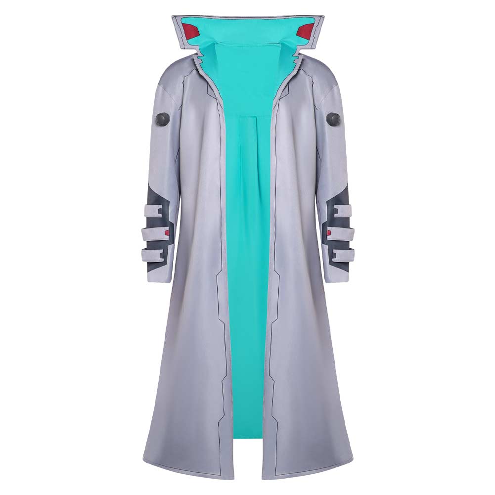 Cosplay Costume Weak Kingsley Cyberpunk: Edgerunners 2(2026) TV Cosplay Veste Grise et Bleue Homme