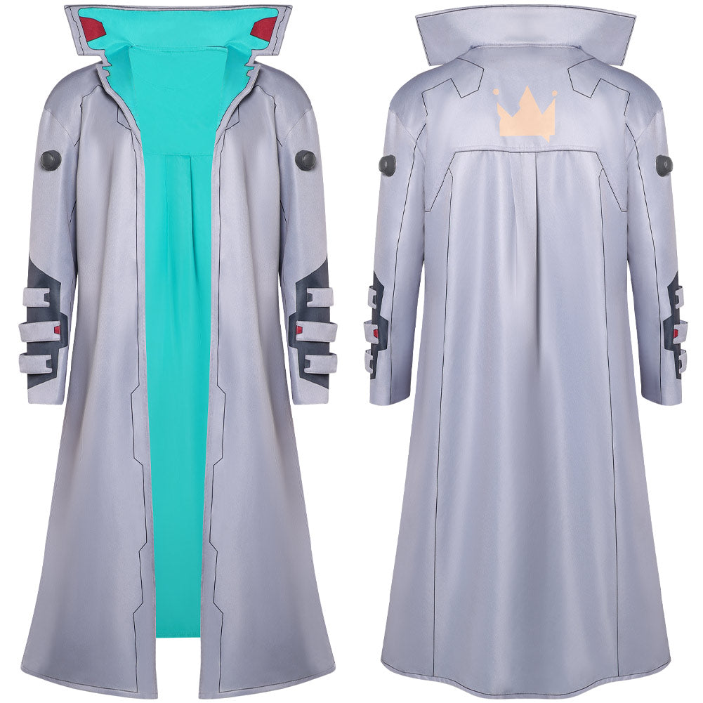 Cosplay Costume Weak Kingsley Cyberpunk: Edgerunners 2(2026) TV Cosplay Veste Grise et Bleue Homme