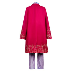 Cosplay Costume Willy Wonka Charlie et la Chocolaterie Film Cosplay Tenue Rose Homme