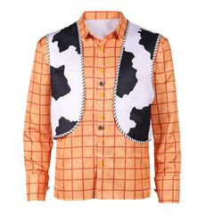 Cosplay Costume Woody Film Cosplay Chemise Orange Homme