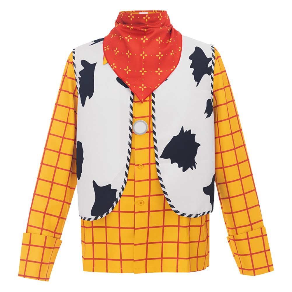 Cosplay Costume Woody Film Cosplay Tenue Jaune Homme