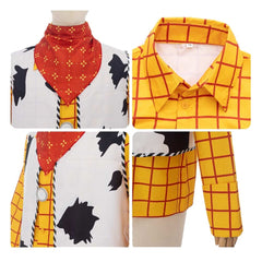 Cosplay Costume Woody Film Cosplay Tenue Jaune Homme
