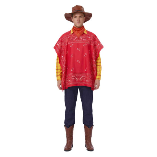 Cosplay Costume Woody Film Cosplay Tenue Rouge Homme